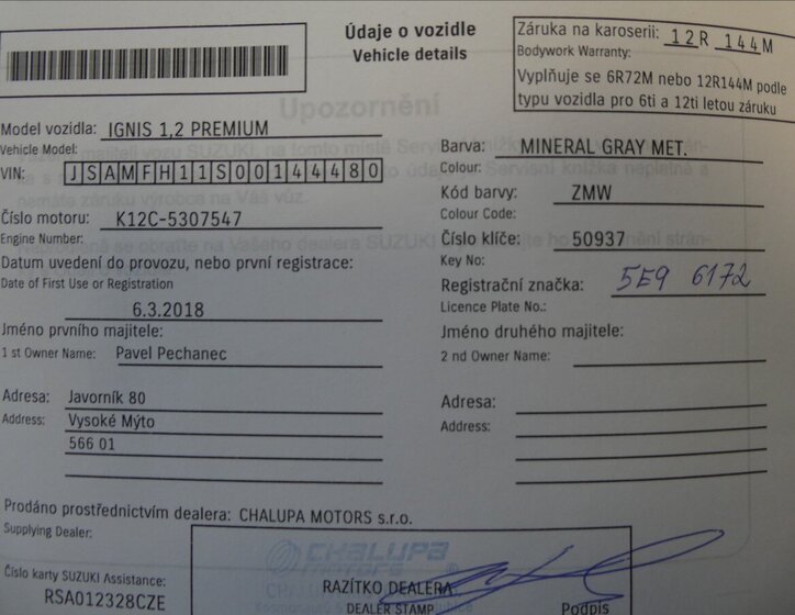 Suzuki Ignis Hatchback 1,2 l 66 kw