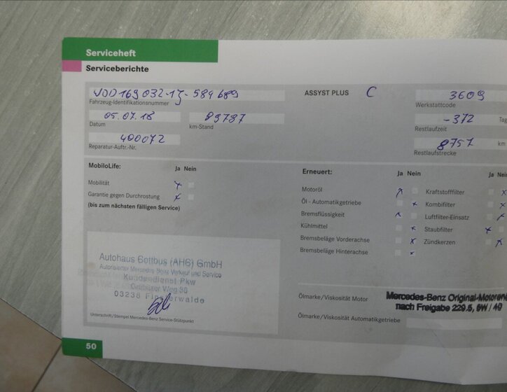 Mercedes-Benz Třídy A Hatchback 1,7 l 85 kw