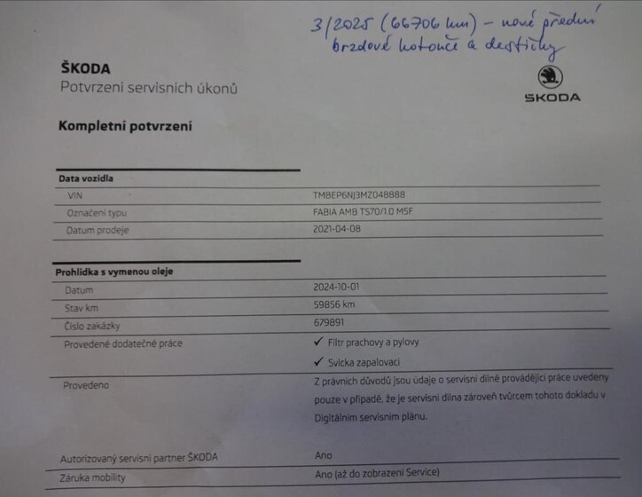 Škoda Fabia Hatchback 999,0 70 kw