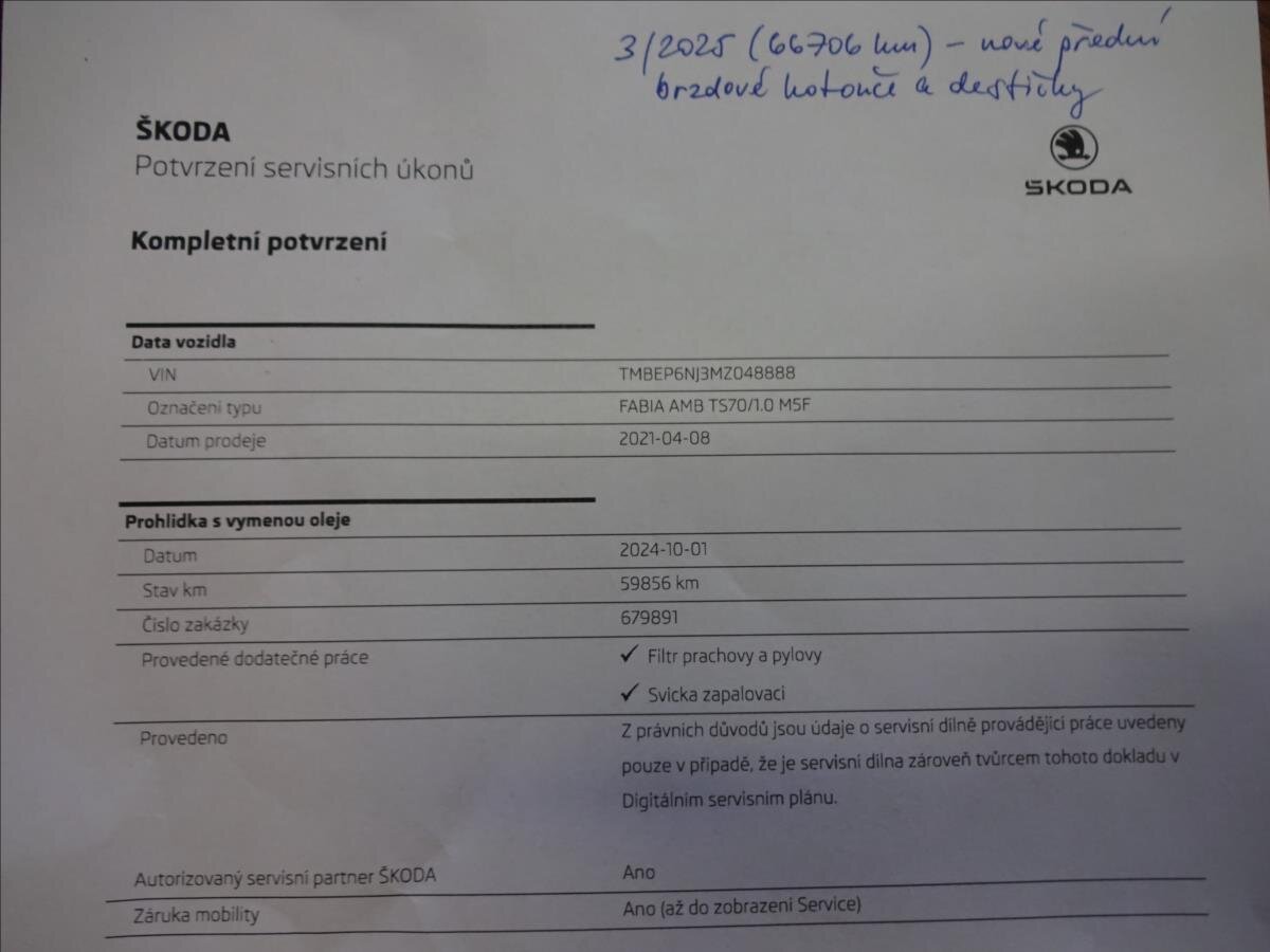 Škoda Fabia Hatchback 999,0 70 kw