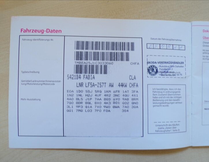 Škoda Fabia Hatchback 1,2 l 44 kw