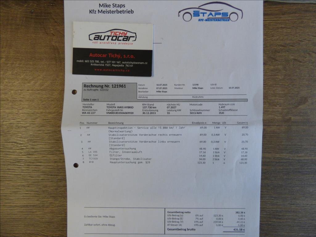 Toyota Yaris Hatchback 1,5 l 55 kw