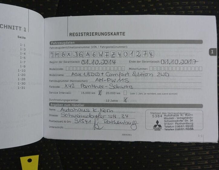 Mitsubishi ASX SUV / Terénní 1,8 l 110 kw