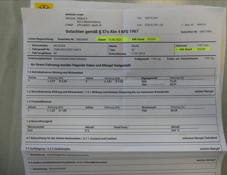 Škoda Fabia Kombi 1,2 l 63 kw