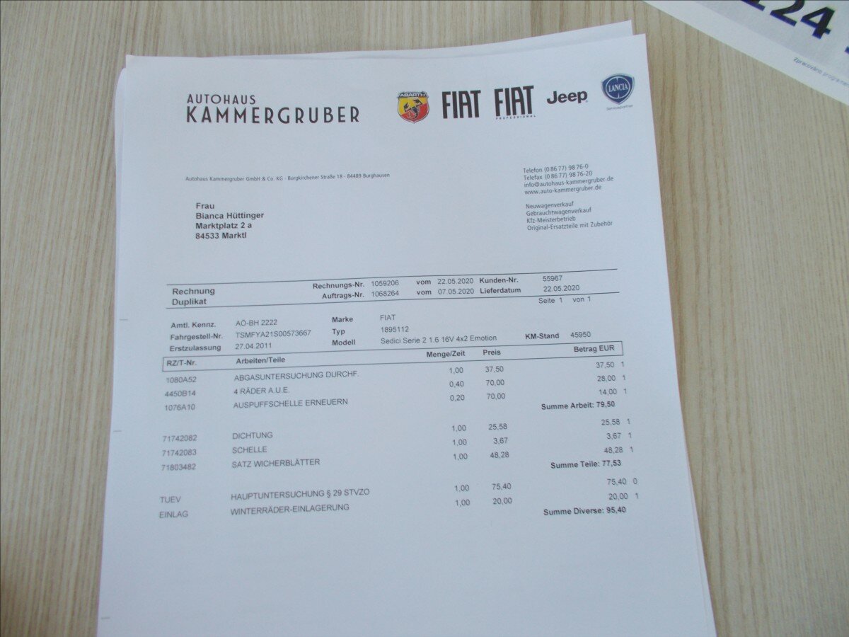 Fiat Sedici Hatchback 1,6 l 88 kw