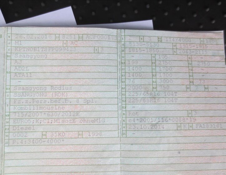 SsangYong Rodius VAN-Minibus 2,0 l 114 kw