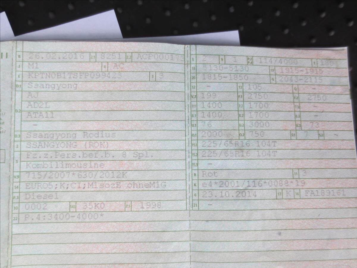 SsangYong Rodius VAN-Minibus 2,0 l 114 kw