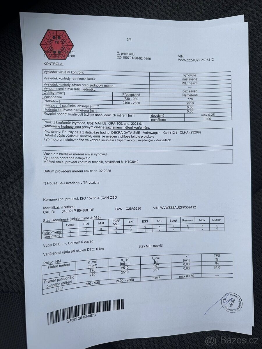 Volkswagen Golf Kombi 1,6 l 77 kw