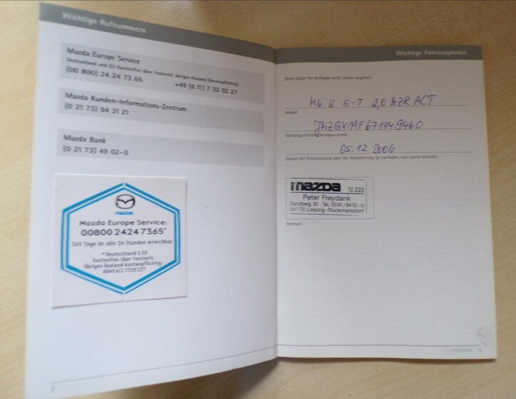 Mazda 6 Kombi 2,0 l 108 kw