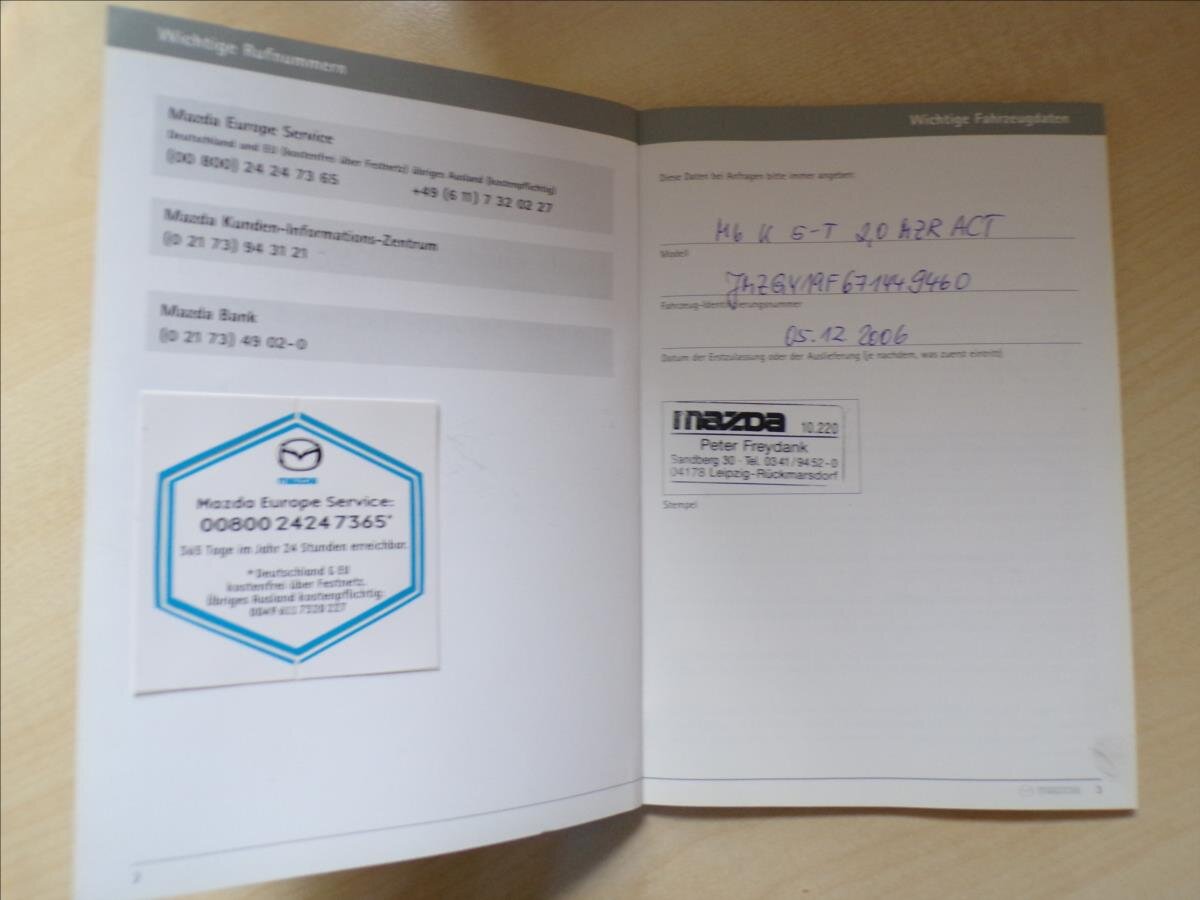 Mazda 6 Kombi 2,0 l 108 kw