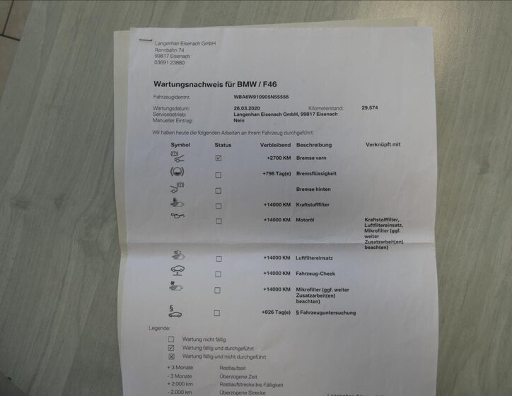BMW Řada 2 Kombi 2,0 l 110 kw