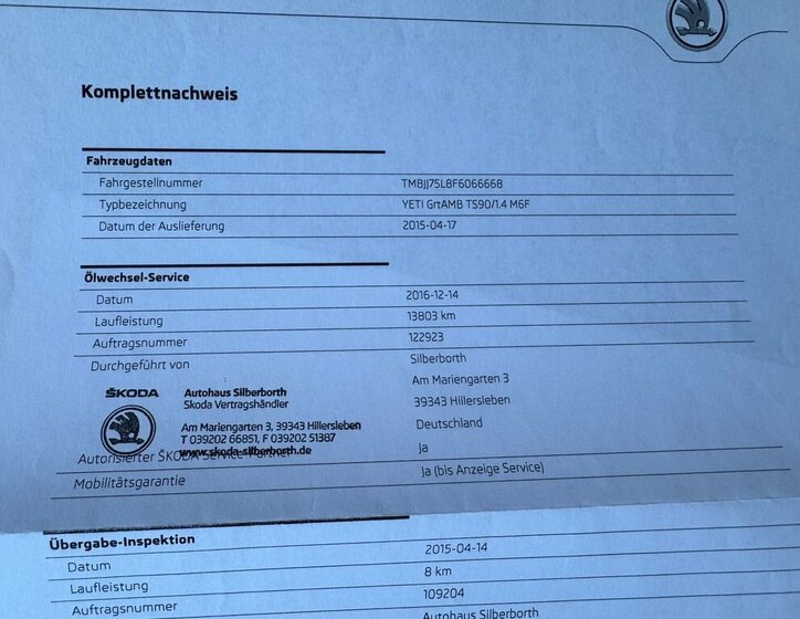 Škoda Yeti SUV / Terénní 1,4 l 90 kw