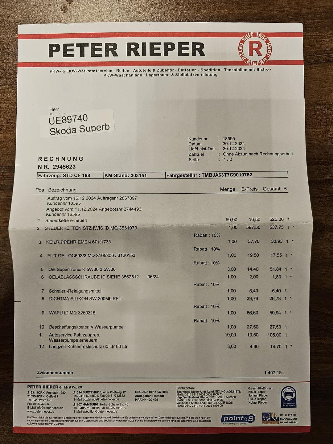 Škoda Superb Kombi 1,4 l 92 kw