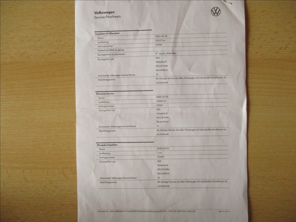 Volkswagen up! Hatchback 999,0 44 kw