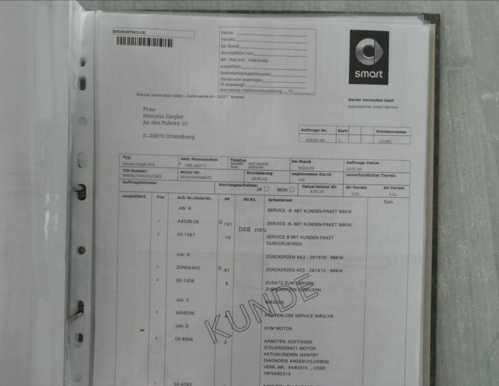 Smart Fortwo Hatchback 898,0 66 kw