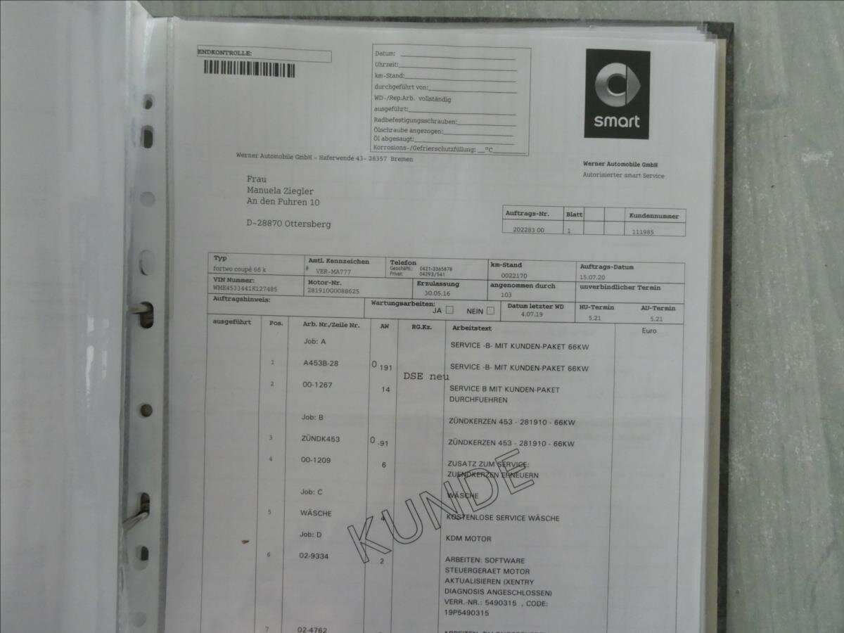 Smart Fortwo Hatchback 898,0 66 kw