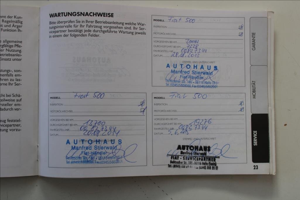 Fiat 500 Hatchback 1,2 l 51 kw