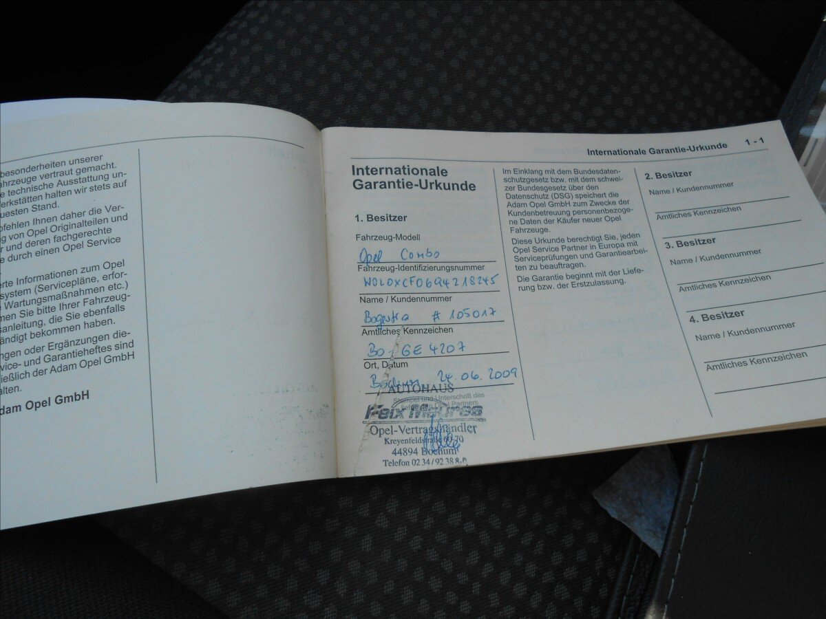 Opel Combo Kombi 1,4 l 66 kw