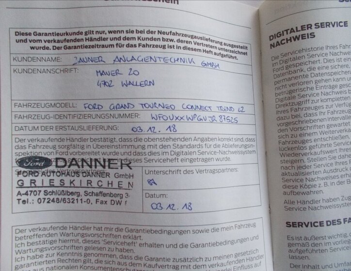 Ford Tourneo Connect MPV 1,5 l 88 kw