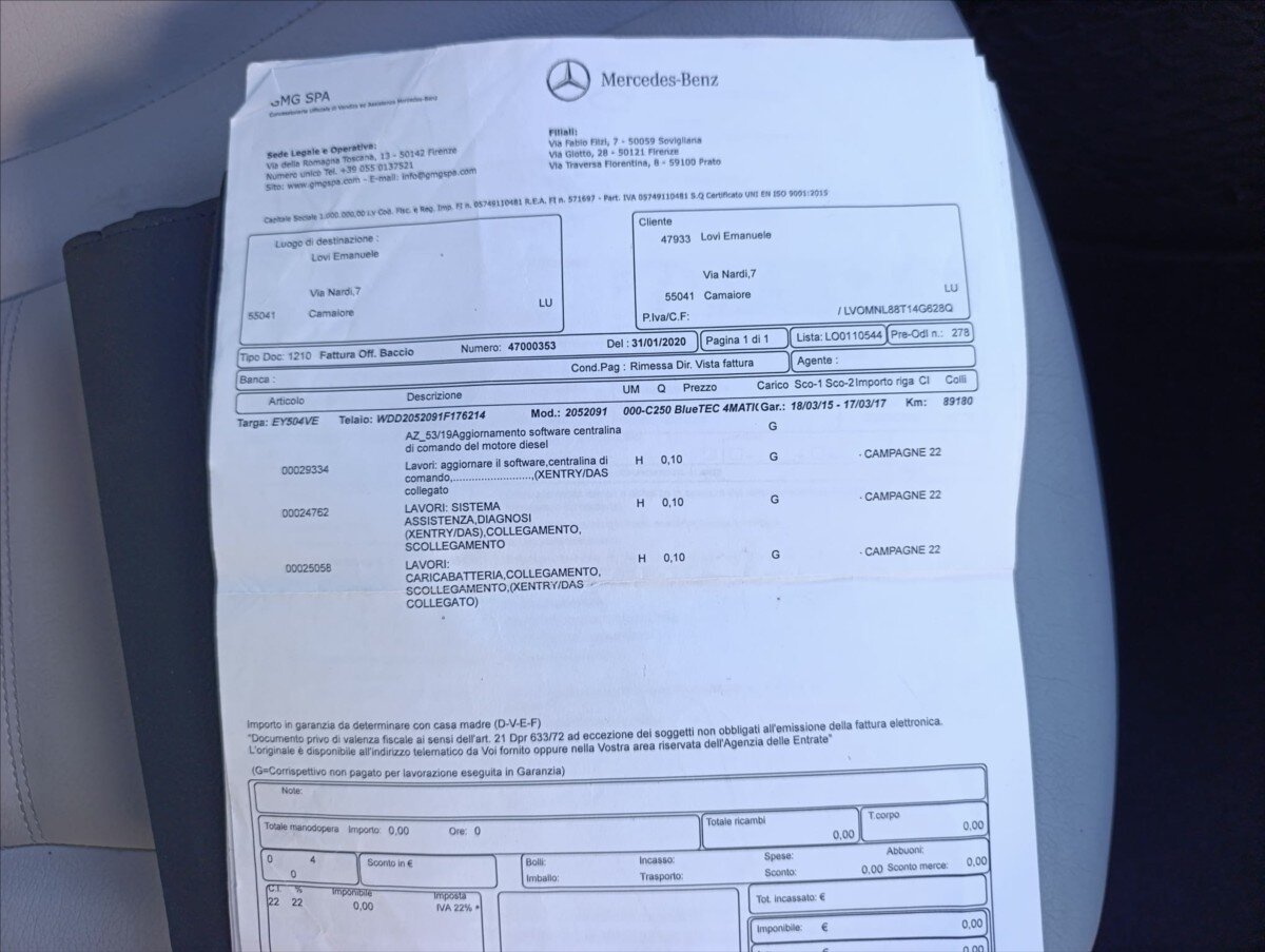 Mercedes-Benz Třídy C Kombi 2,1 l 150 kw