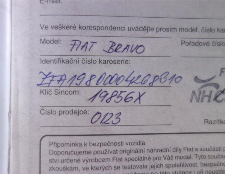 Fiat Bravo Hatchback 1,6 l 88 kw