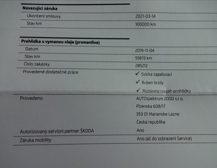 Škoda Rapid Sedan / Limuzína 1,2 l 66 kw