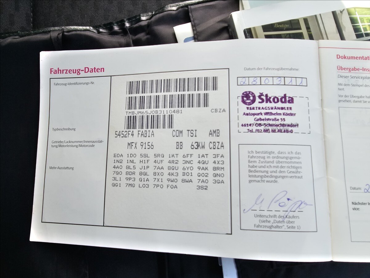 Škoda Fabia Kombi 1,2 l 63 kw