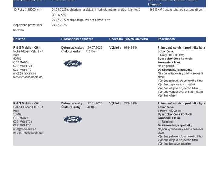 Ford S-MAX MPV 2,5 l 140 kw