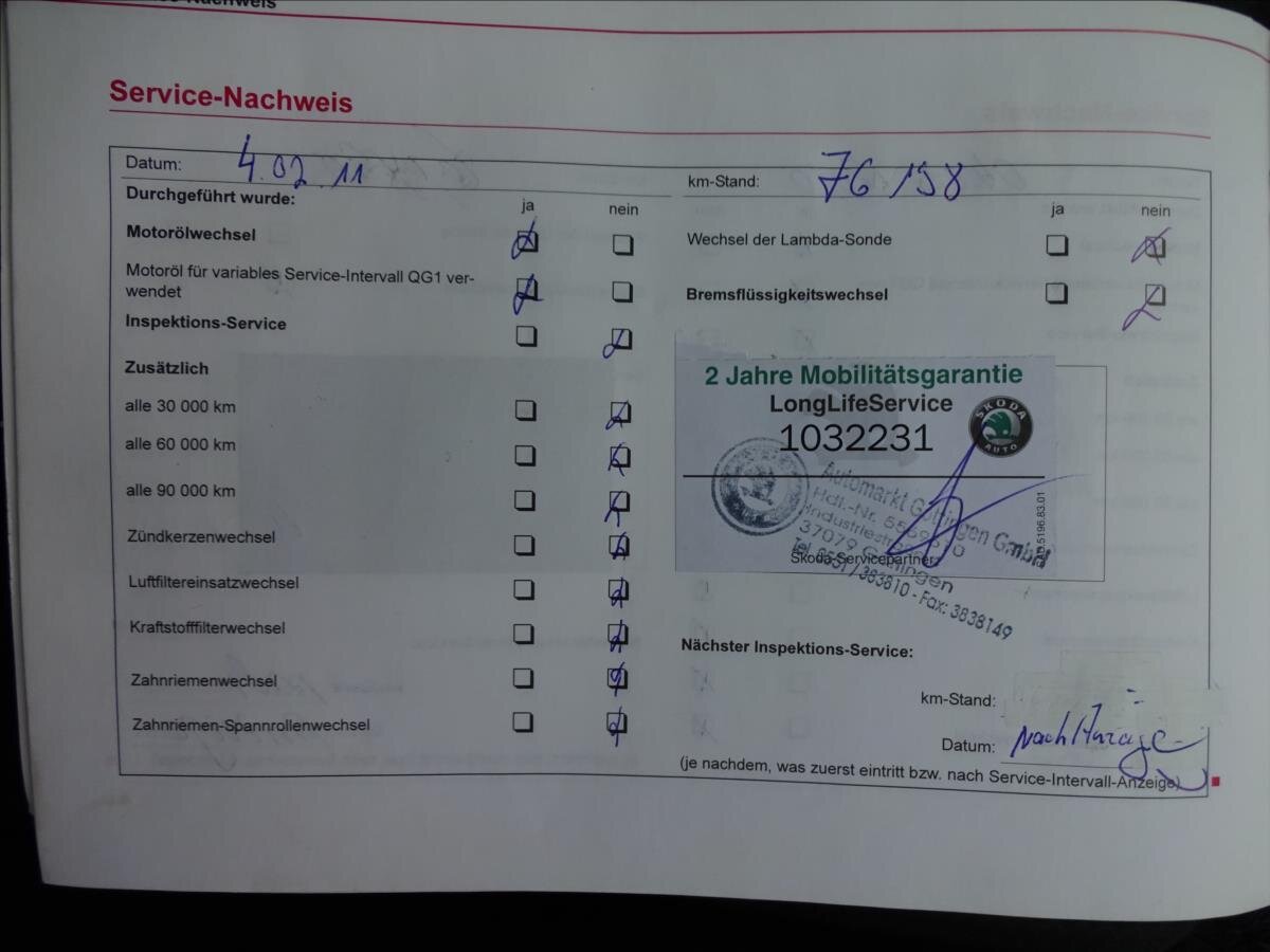 Škoda Octavia Kombi 2,0 l 103 kw