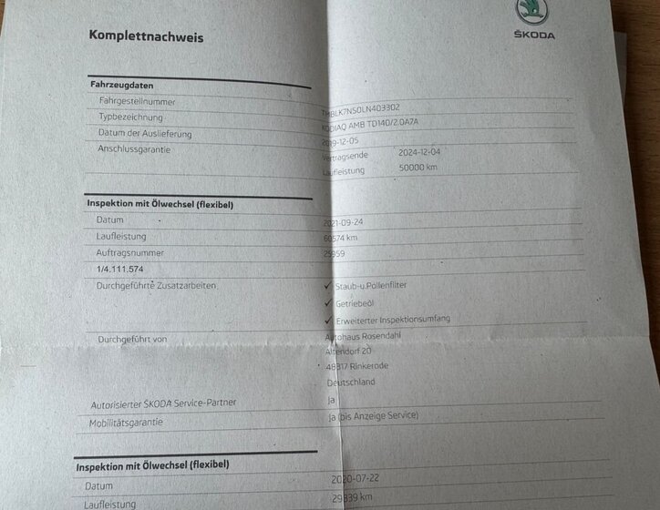 Škoda Kodiaq SUV / Terénní 2,0 l 140 kw