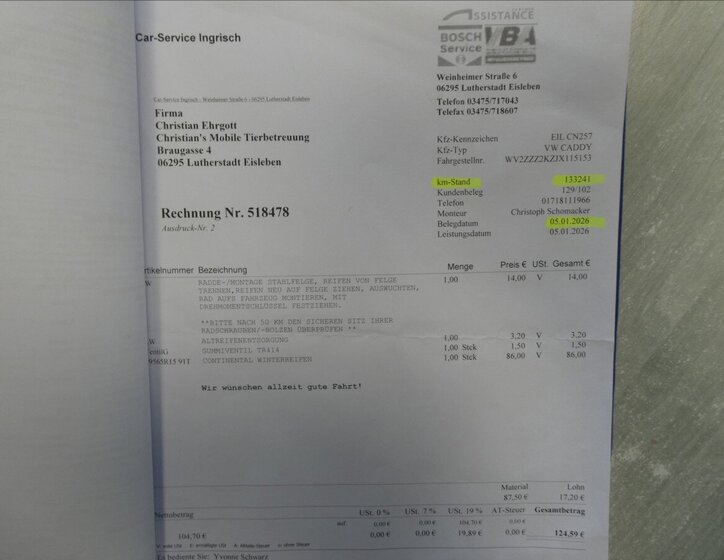 Volkswagen Caddy MPV 2,0 l 75 kw