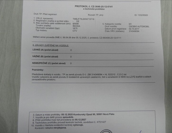 Škoda Yeti SUV / Terénní 1,2 l 81 kw