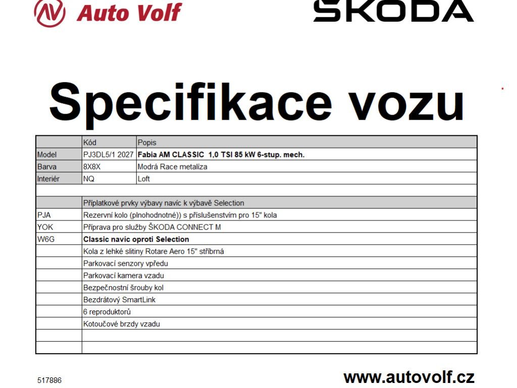 Škoda Fabia Hatchback 999,0 85 kw