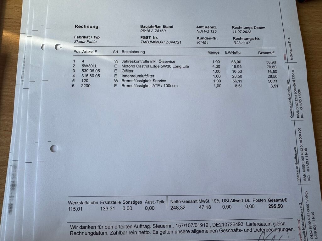 Škoda Fabia Kombi 1,2 l 66 kw