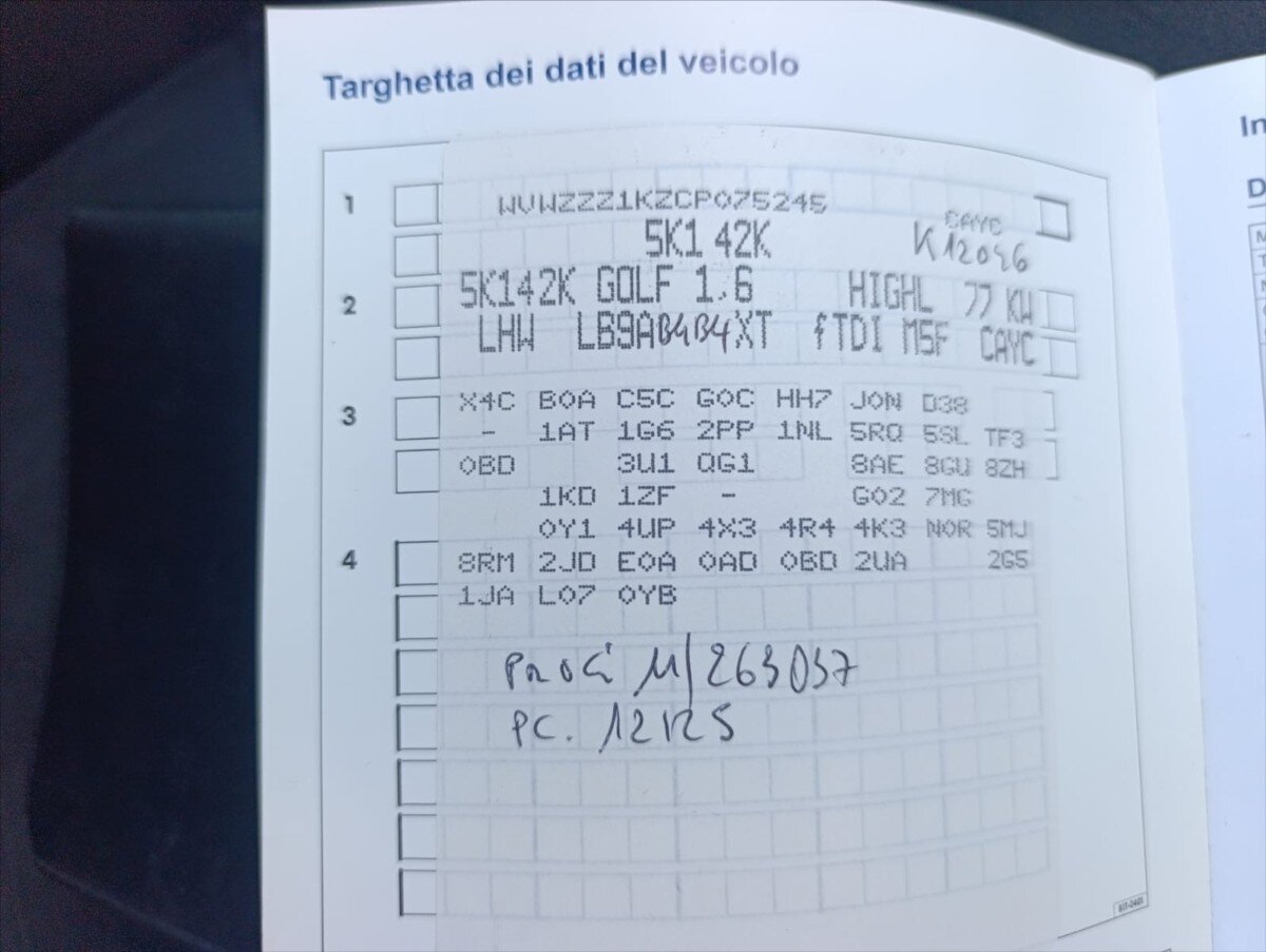 Volkswagen Golf Hatchback 1,6 l 77 kw