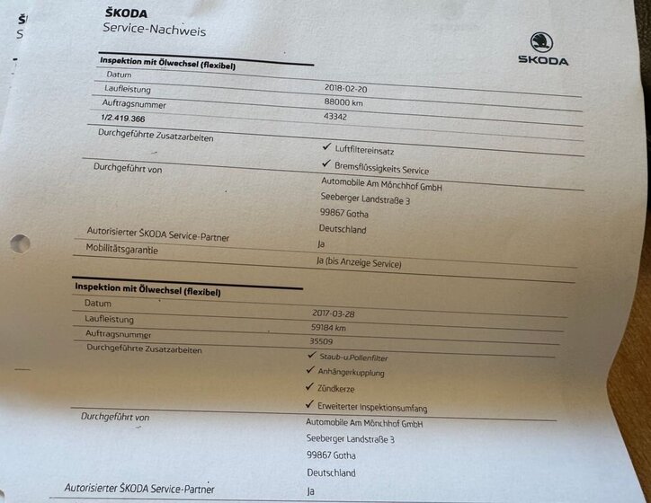 Škoda Octavia Kombi 1,4 l 103 kw