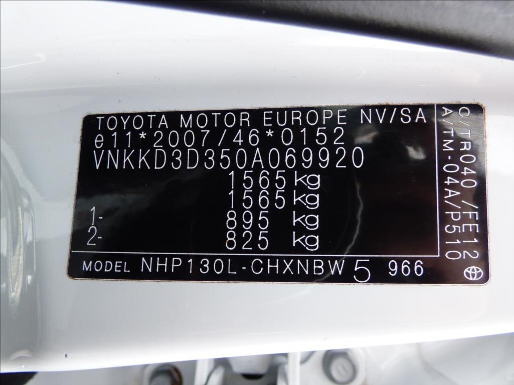 Toyota Yaris Hatchback 1,5 l 55 kw