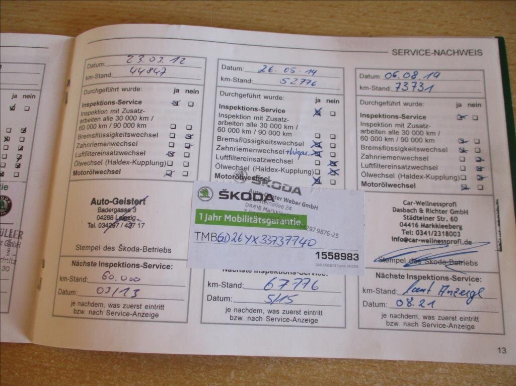 Škoda Fabia Kombi 1,4 l 74 kw