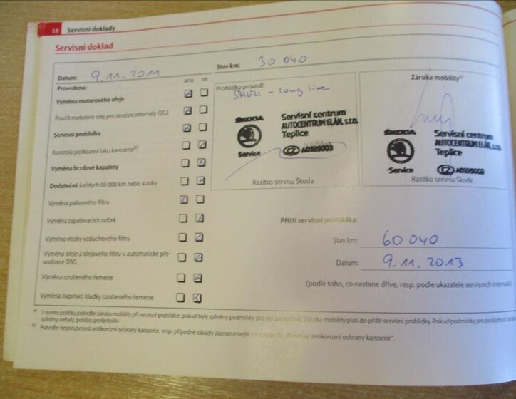 Škoda Octavia Sedan / Limuzína 2,0 l 103 kw