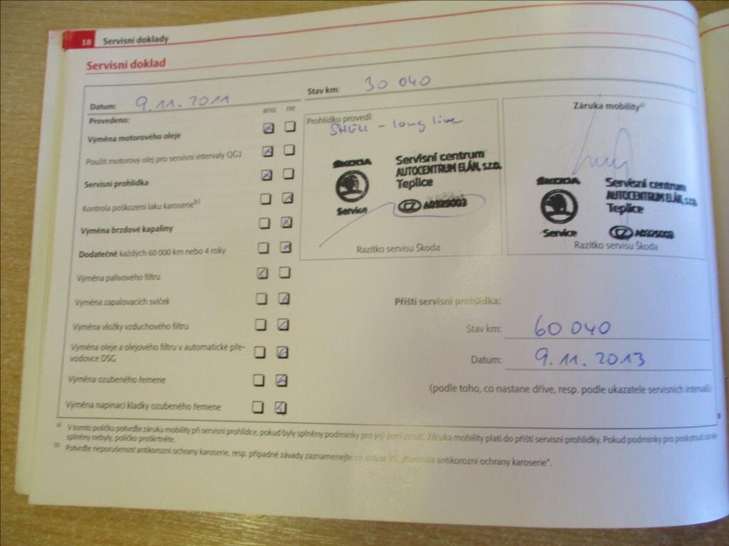 Škoda Octavia Sedan / Limuzína 2,0 l 103 kw