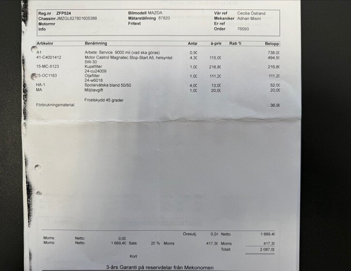 Mazda 6 Sedan 2,0 l 121 kw