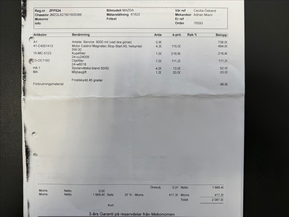 Mazda 6 Sedan 2,0 l 121 kw