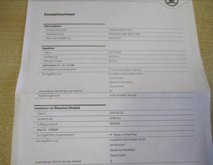 Škoda Roomster Kombi 1,2 l 63 kw