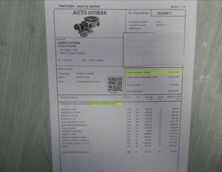 Škoda Superb Kombi 2,0 l 147 kw