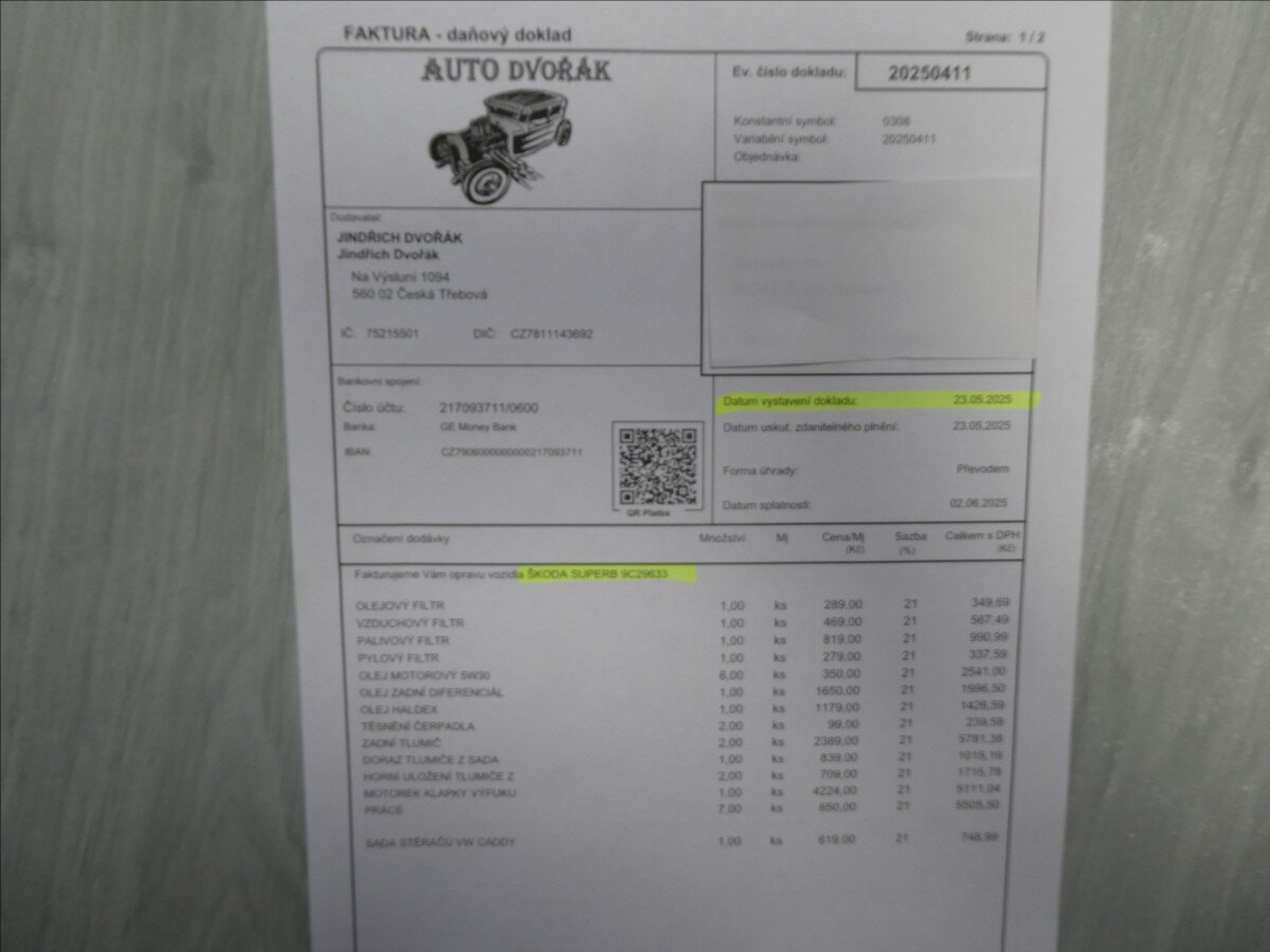 Škoda Superb Kombi 2,0 l 147 kw