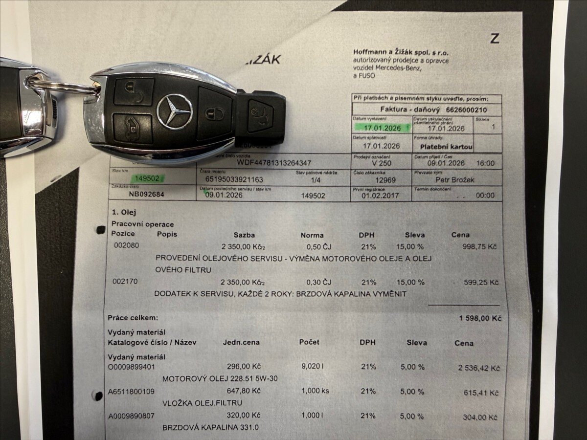 Mercedes-Benz Třídy V MPV 2,1 l 140 kw