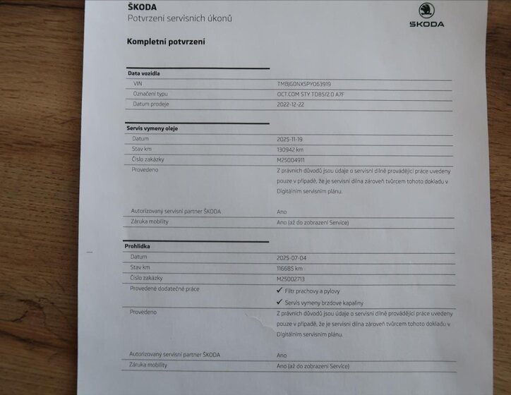 Škoda Octavia Kombi 2,0 l 85 kw