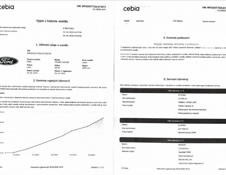 Ford Transit Custom Kombi 2,0 l 96 kw