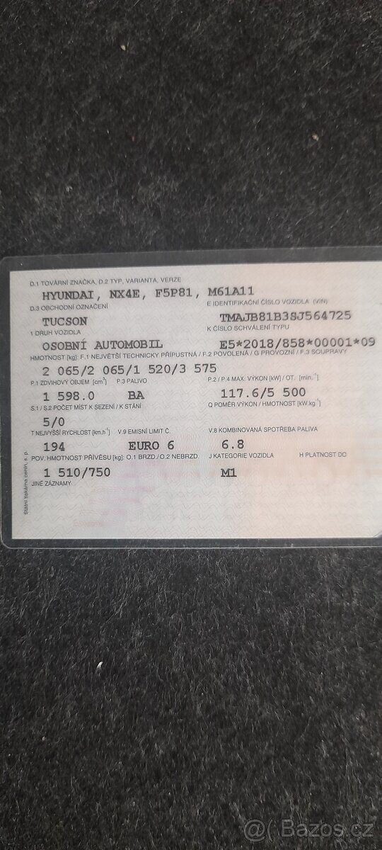 Hyundai Tucson SUV / Terénní 0,0 118 kw