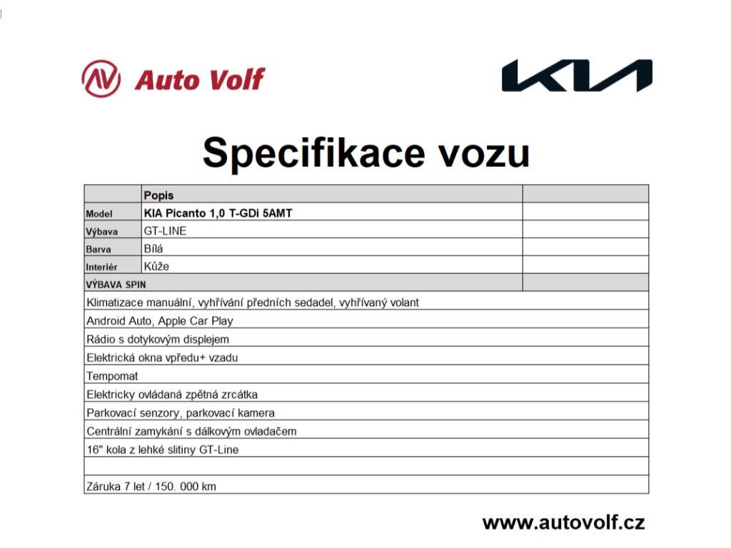 KIA Picanto Hatchback 998,0 50 kw